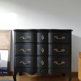 Vintage black chest of drawers