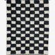 Tapis à damier noir et blanc - 149 x 112 cm
