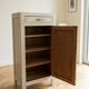 Art Deco wardrobe set: small beige wood (L 61 cm × H 126 cm × D 40 cm)