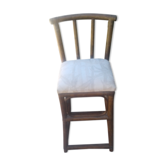 Bamboo high chair with its cushion