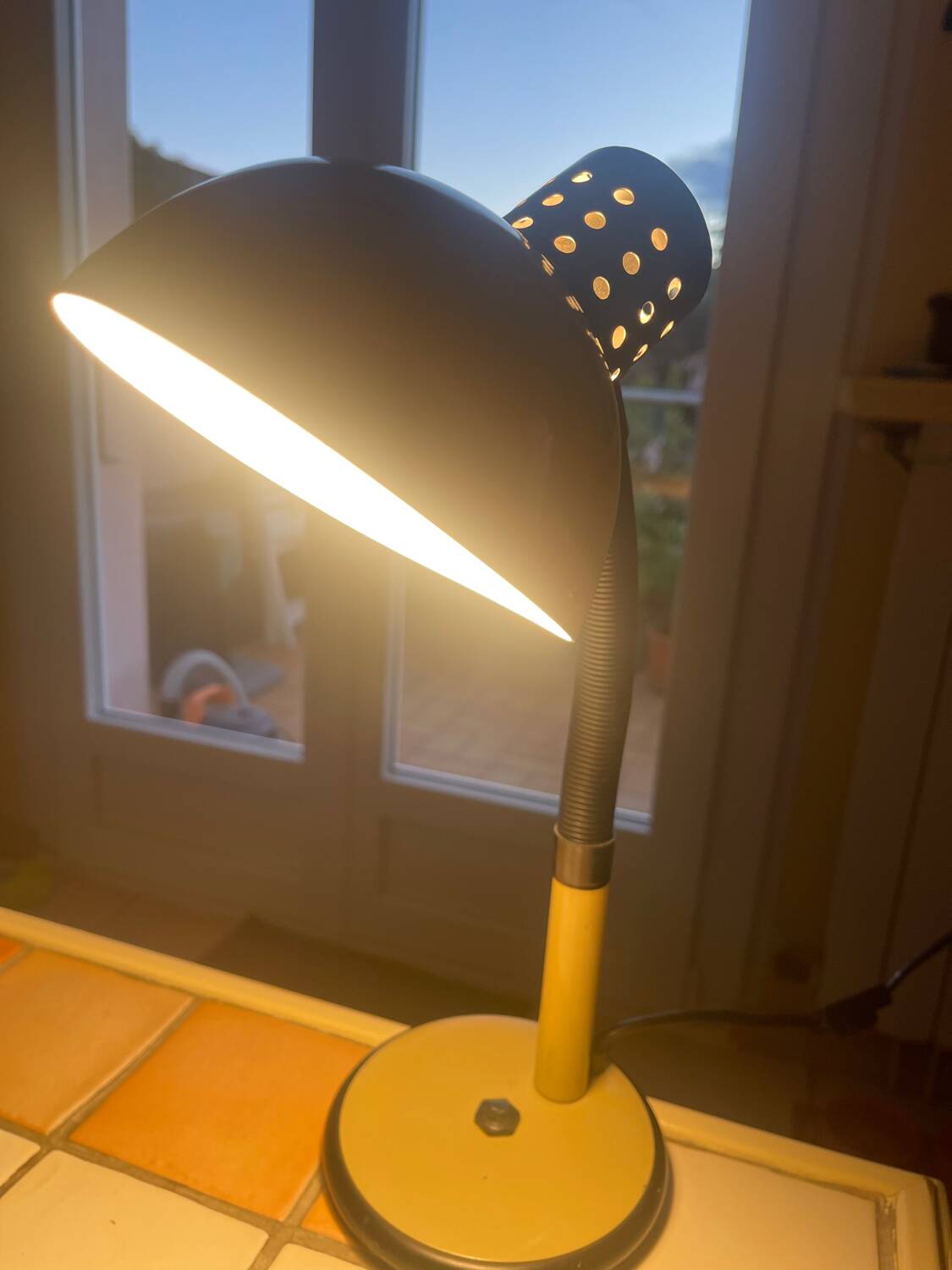 NF industrial metal gooseneck desk lamp