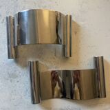 1970s metal candlesticks