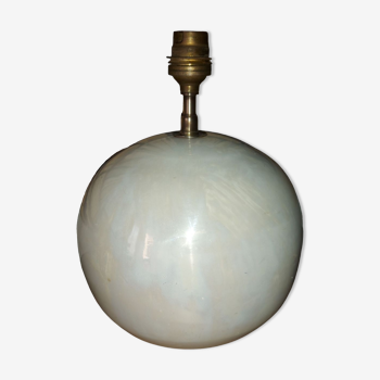 Pied de lampe en céramique , blanc irisé