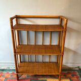 Vintage bamboo and rattan shelf