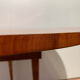 Biedermeier demi-lune fold-out table, cherry veneer, south germany, circa 1820