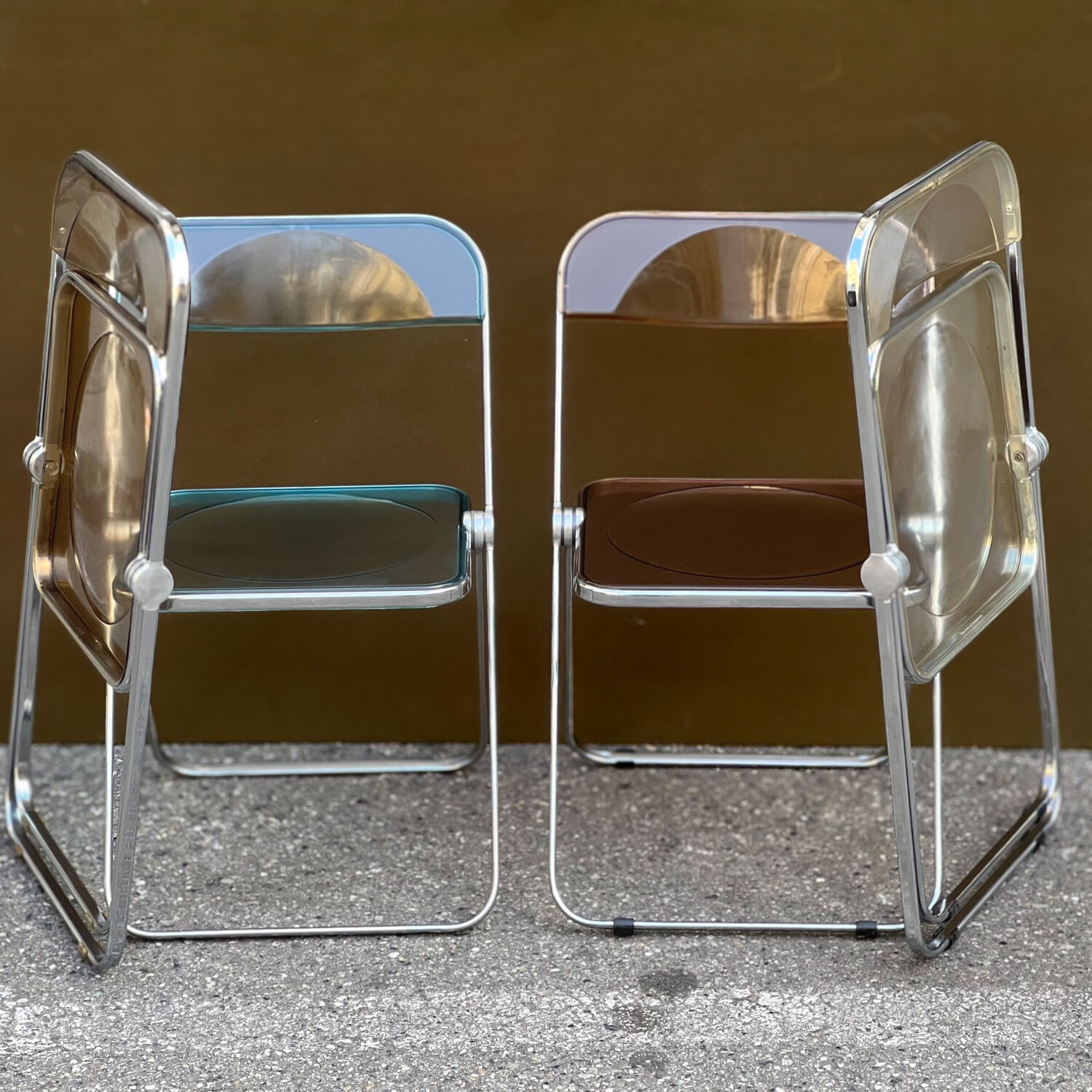 Four Plia Chair G. Piretti For Anonima Castelli