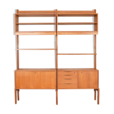 Bibliothèque en teck du milieu du siècle par Torbjørn Afdal pour Bruksbo, années 1950, ensemble de 2