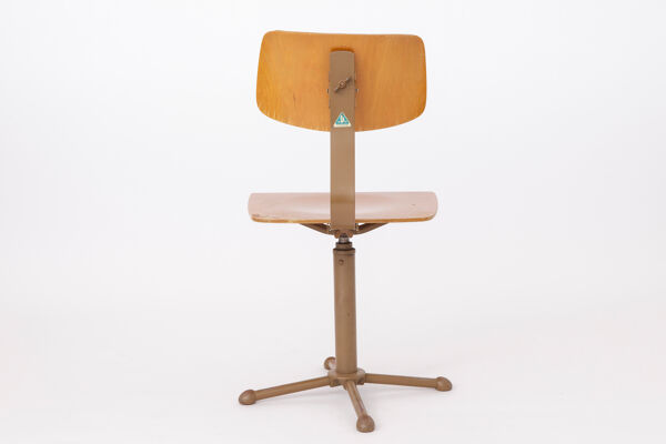 Chaise industrielle Drabert Allemagne années 60-70 vintage