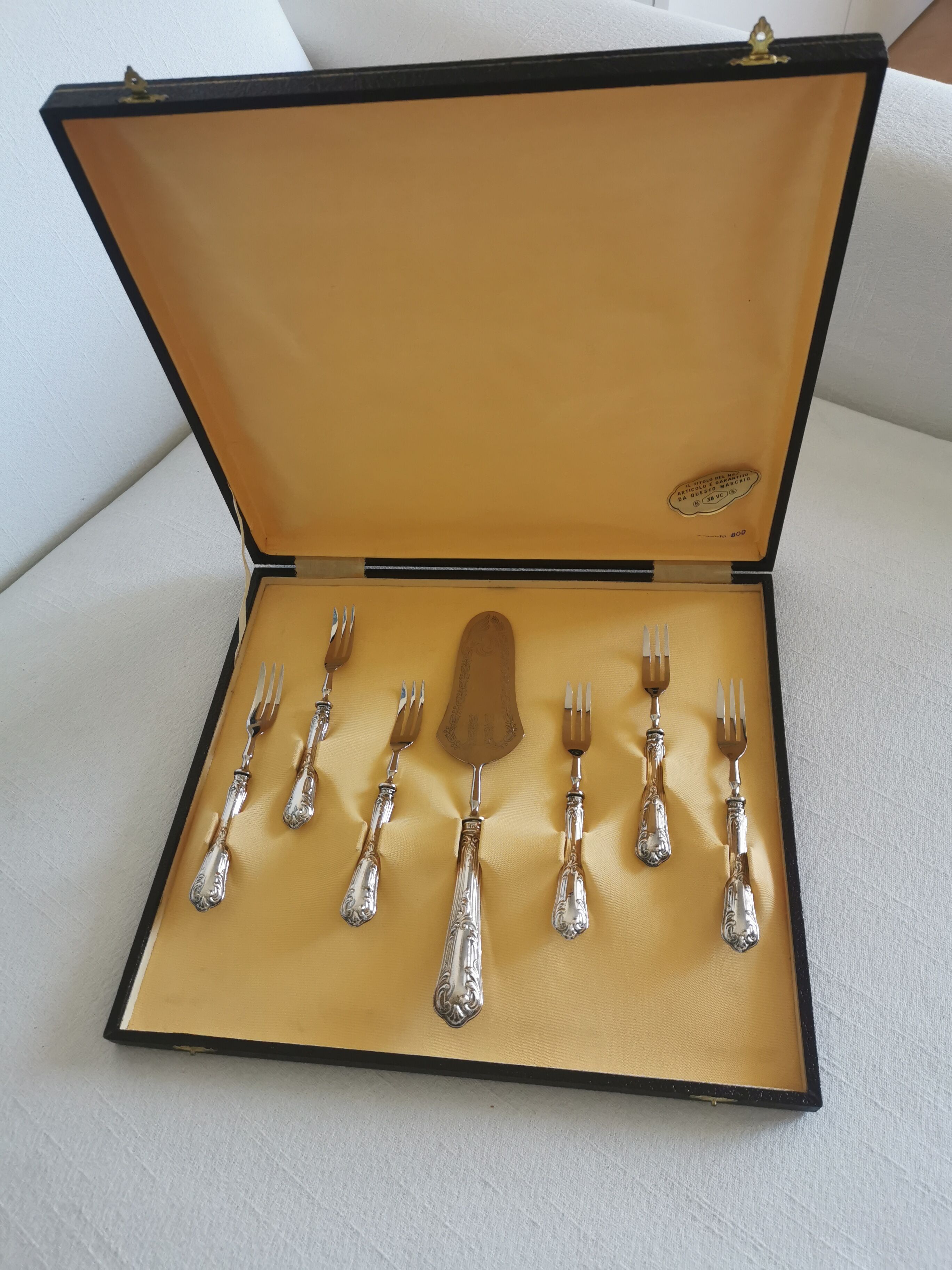 Dessert set (forks and spoons) - 800 silver
