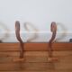 Wooden wall coat rack