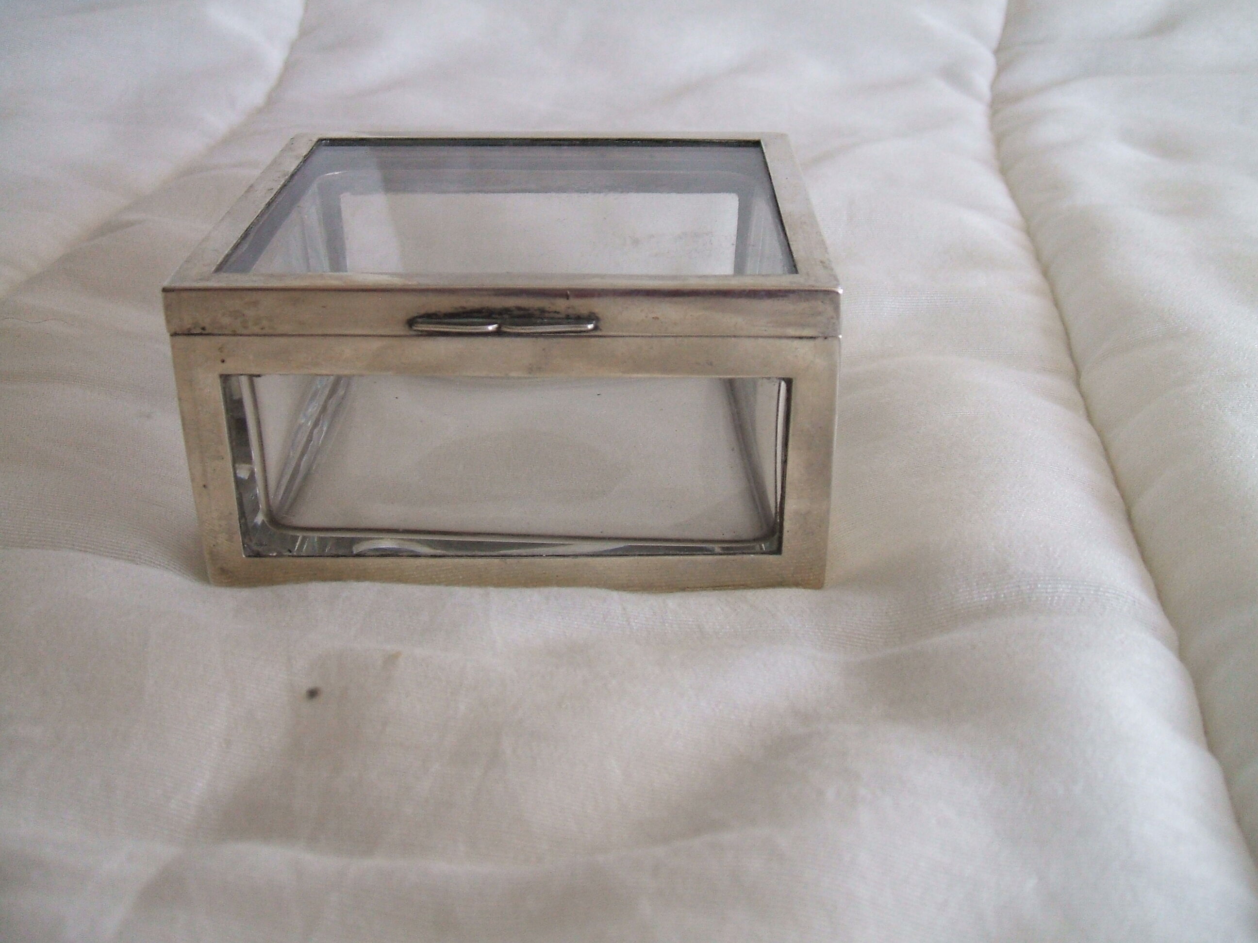 Crystal box and solid silver