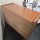Vintage chest of drawers in oak and rattan from the 1960s.
