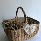 Woven wicker basket
