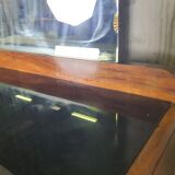 Wooden sideboard with large mirror and handles, 1940s