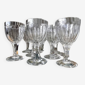 Suite de 9 verres a liqueur en cristal de nancy art de la table