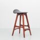 Scandinavian bar stool in OD61 style rosewood. H 62 cm.