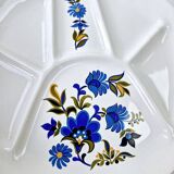 6 assiettes vintage compartimentées faïence collection bali saint amand