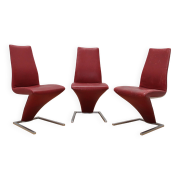 Suite of 3 Rofl Benz 7800 armchairs