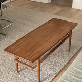 Table basse vintage danoise en teck (années 1960)
