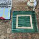 Hollywood regency malachite effect resin & brass tray, Italy 1970s