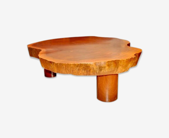 Table basse bois massif milieu XXème