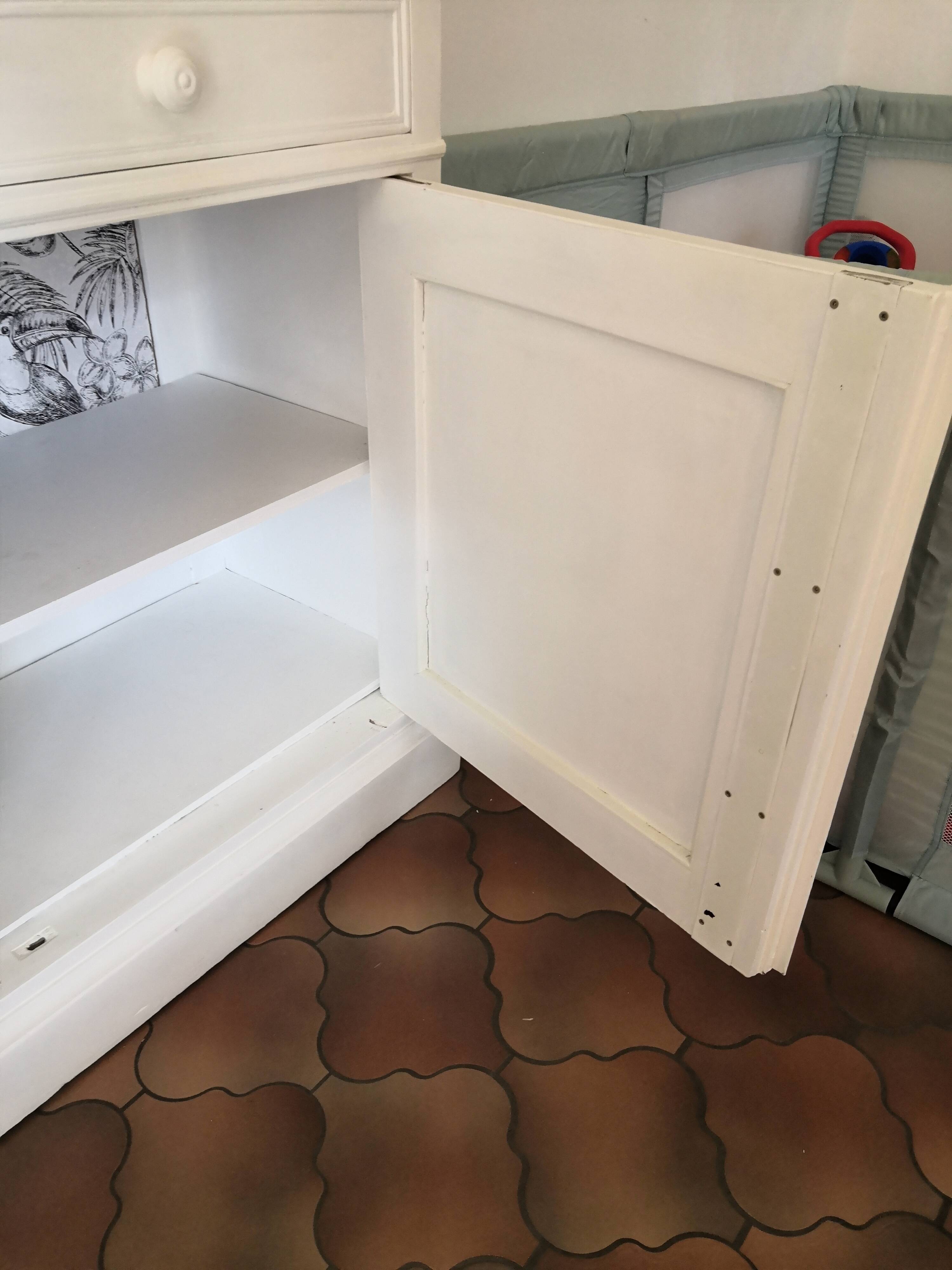 Vintage buffet cupboard restyled cannage