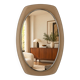 Vintage mirror with smoked glass frame from the 1970s.