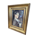 Vintage painting of a young woman.