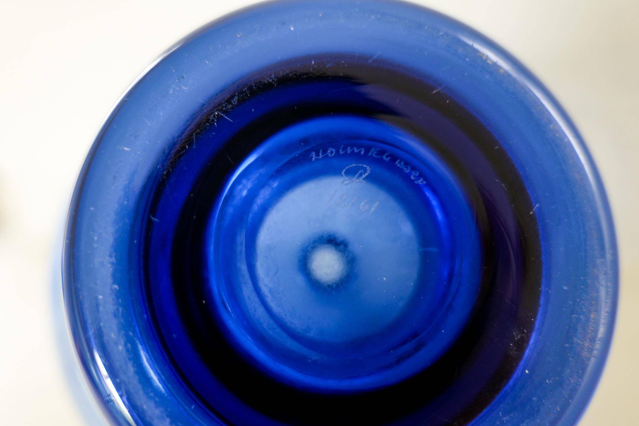 7 vases midcentury modern par Per Lutken pour Holmegaard, Danemark