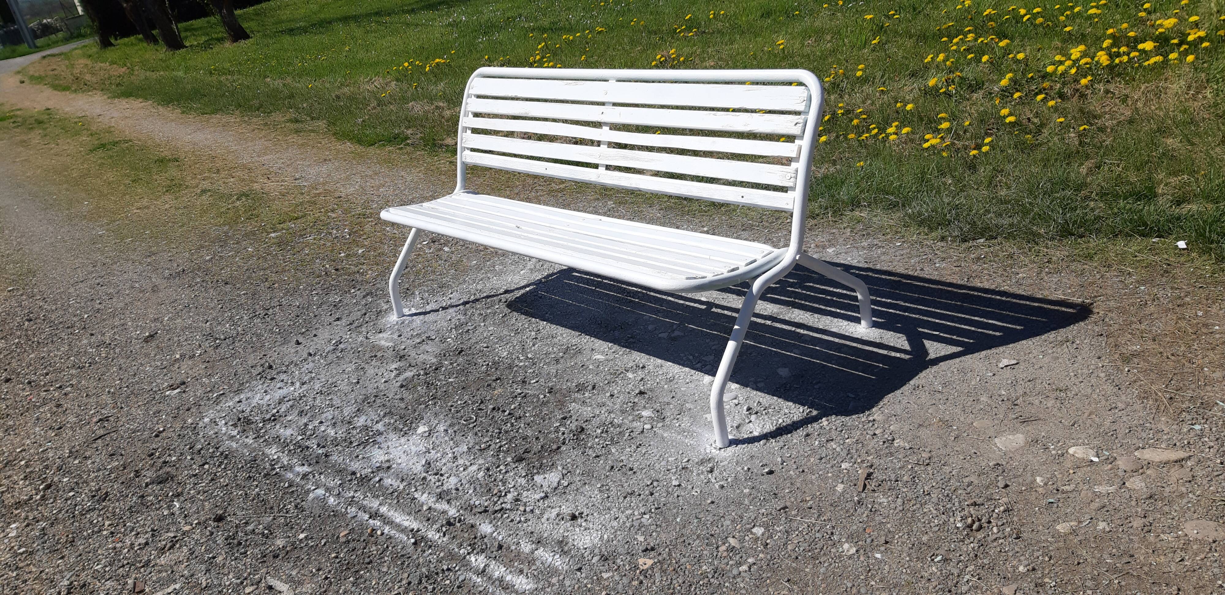 Iron and wood bench of the 50s foldable