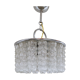 Mid century glass and chrome chandelier, 1960s