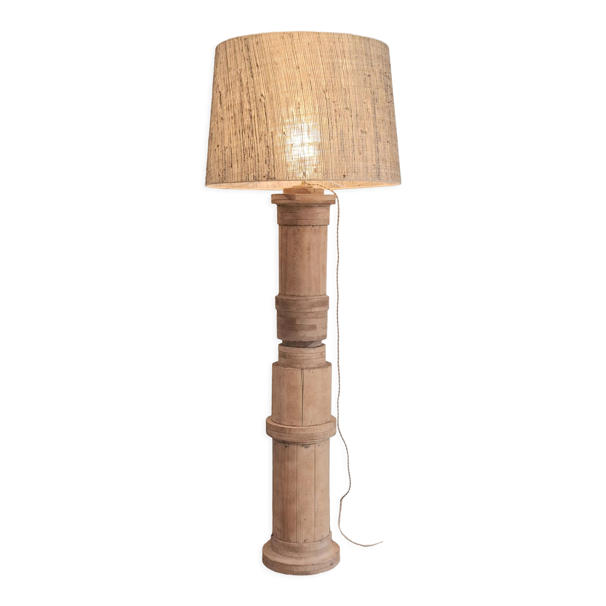 Vintage pulley floor lamp revisited