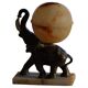 Lampe de Table Art Déco, Éléphant avec Globe en Albâtre, Début du 20ème Siècle, Années 1930