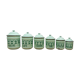 Série 6 pots émaillés vert mint