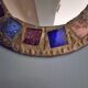 Lead and glass hand mirror
