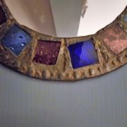 Lead and glass hand mirror