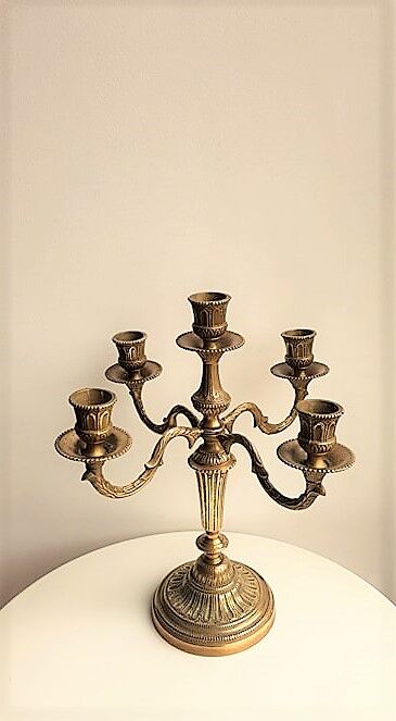Pair of gilt bronze candlesticks