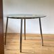 Table à manger vintage en verre chromé ikea