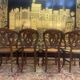 Set of 8 Louis Philippe cane chairs - caned in oak