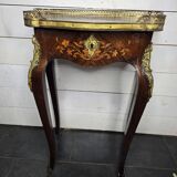 Louis XV style bedside table in marquetry