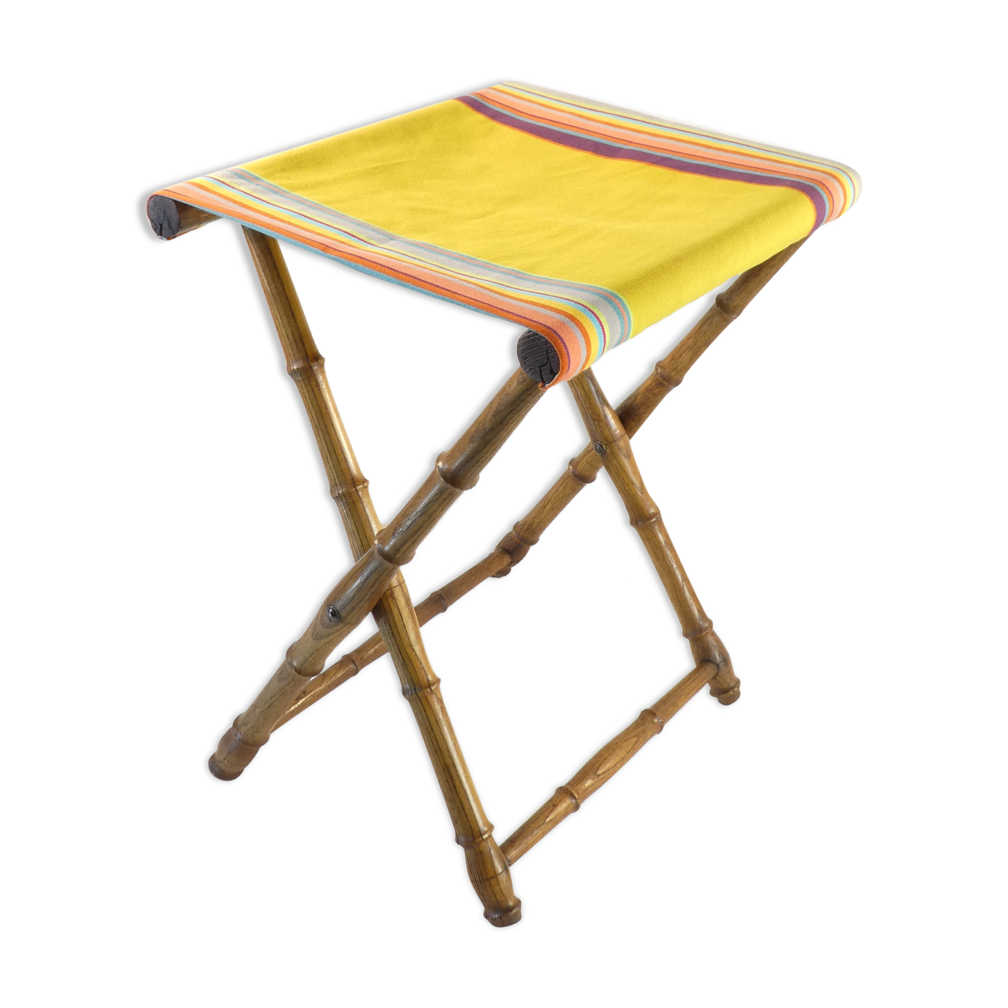 Old folding seat or foot rest picnic campsite