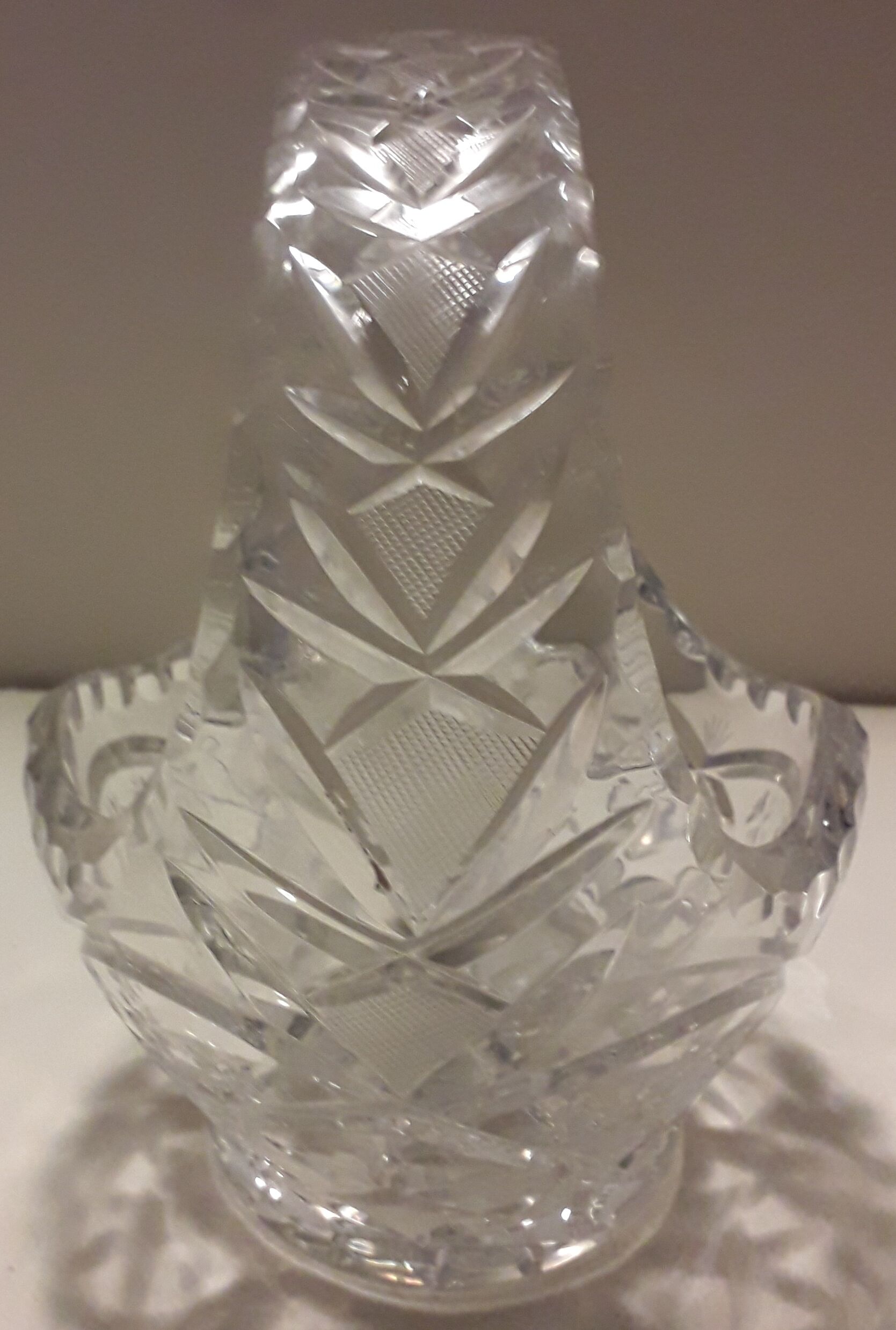 crystal basket centerpiece