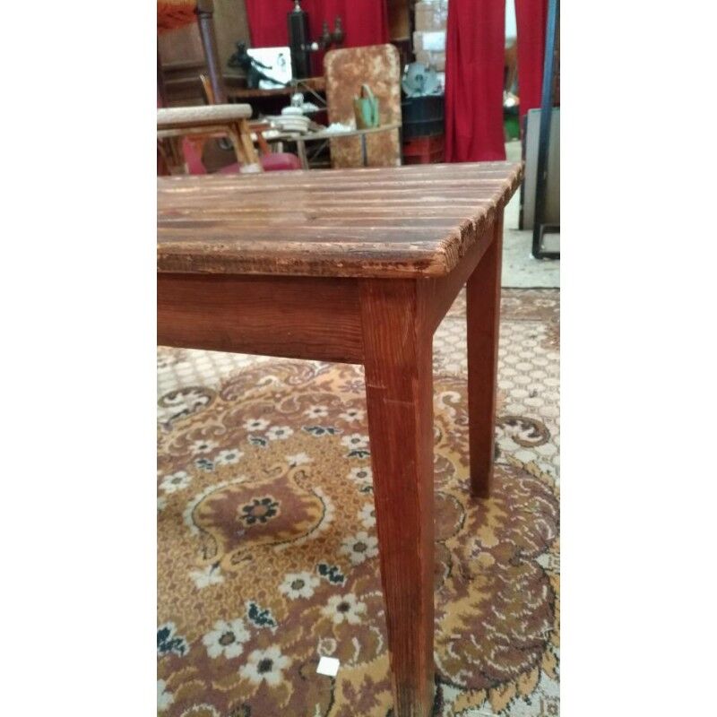 Bench on wooden slats