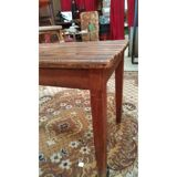 Bench on wooden slats