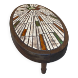 Oval ceramic coffee table