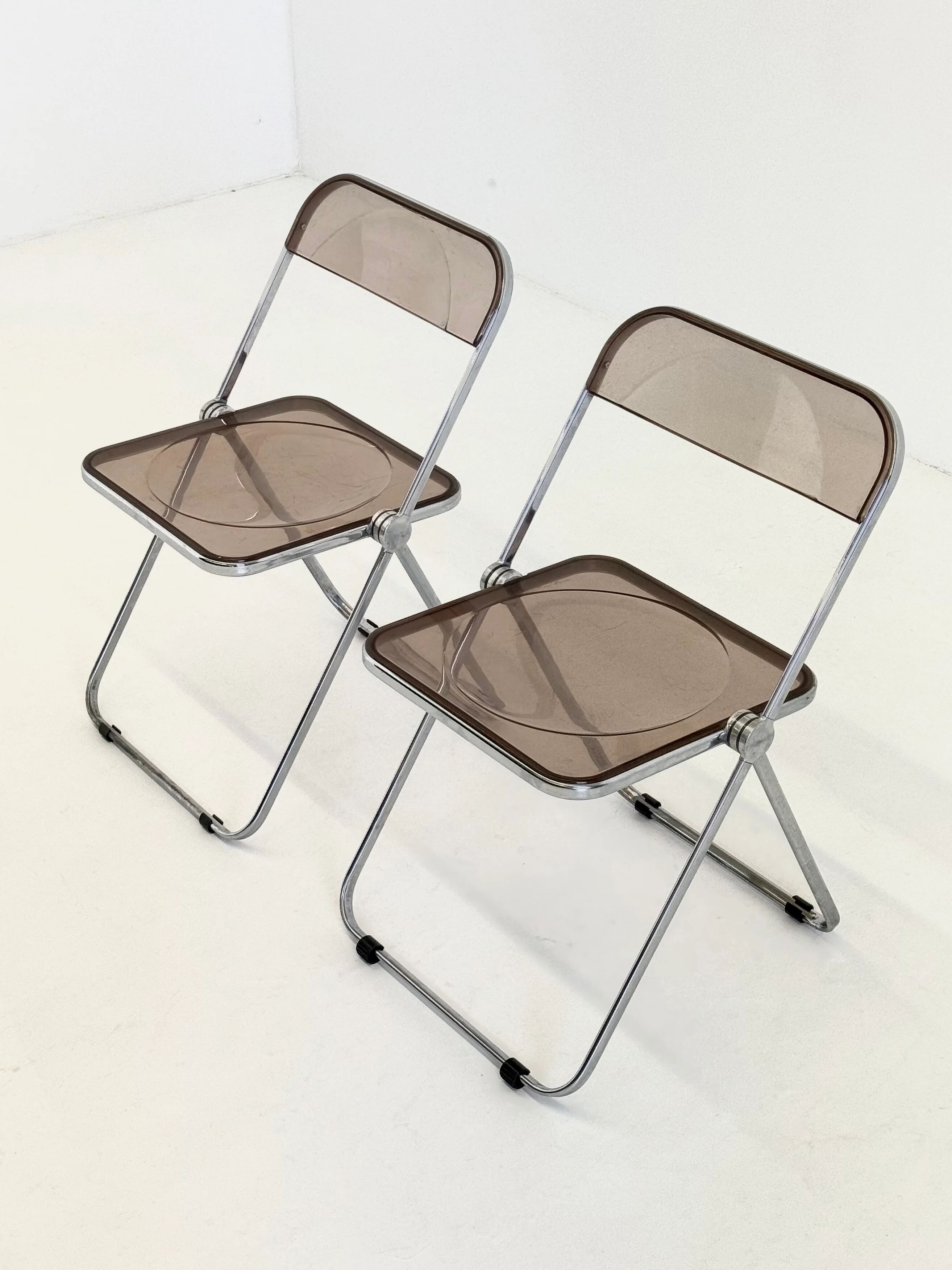 Set of 2 Plia folding chairs for Anonima Castelli by Giancarlo Piretti