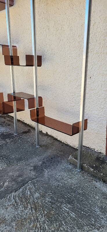 Vintage modular library shelf 6 legs and 14 shelves