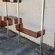 Vintage modular library shelf 6 legs and 14 shelves