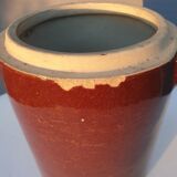 Vintage enamelled stoneware pot