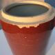 Vintage enamelled stoneware pot